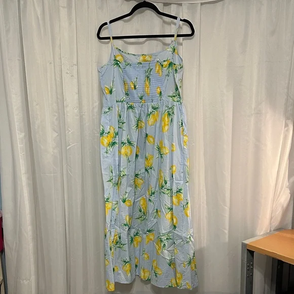 GAP Lemon Patterned Maxi Dress - Blue and Yellow - Picture 3 of 3